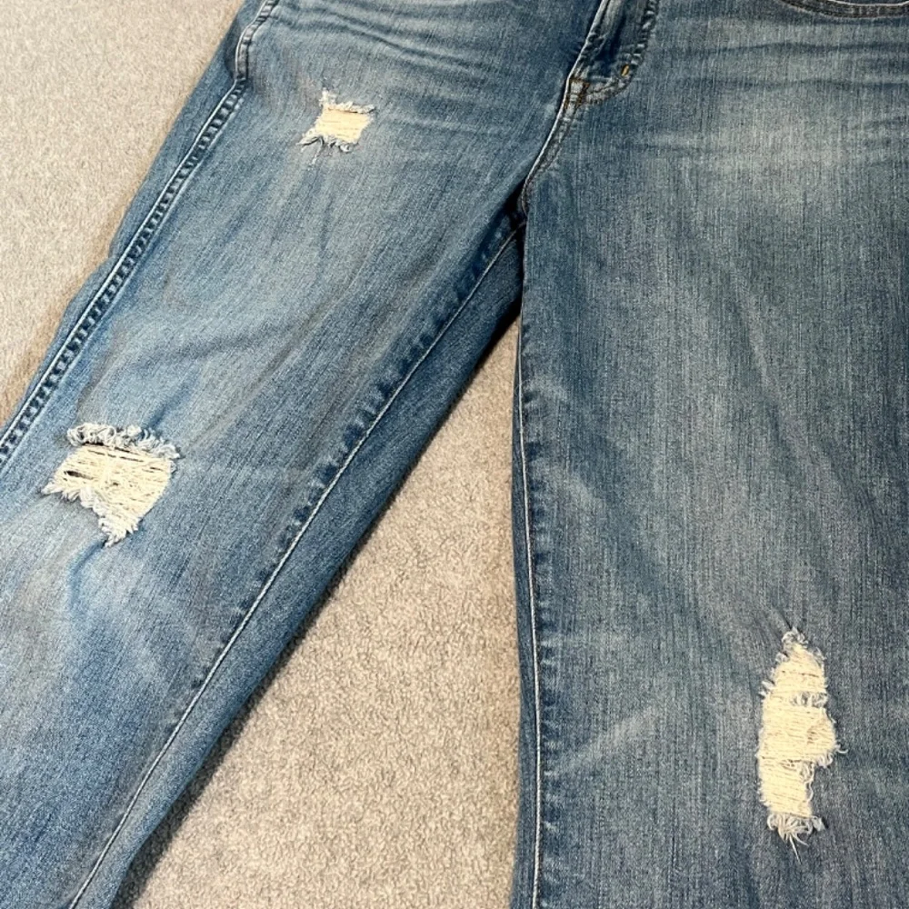 Womens J. Crew Vintage Straight Jeans Size 29 Boho Distressed High Rise Festival